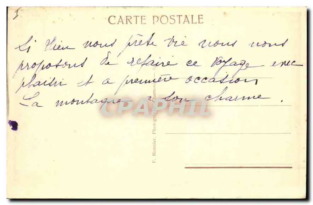 Chamonix-Mont-Blanc — Vista Geral — F. Monnier, Chamonix - Verso