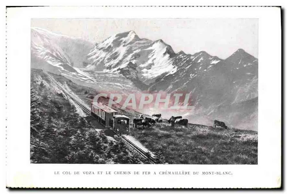 Der Voza-Pass und die Mont-Blanc-Zahnradbahn - Vorderseite