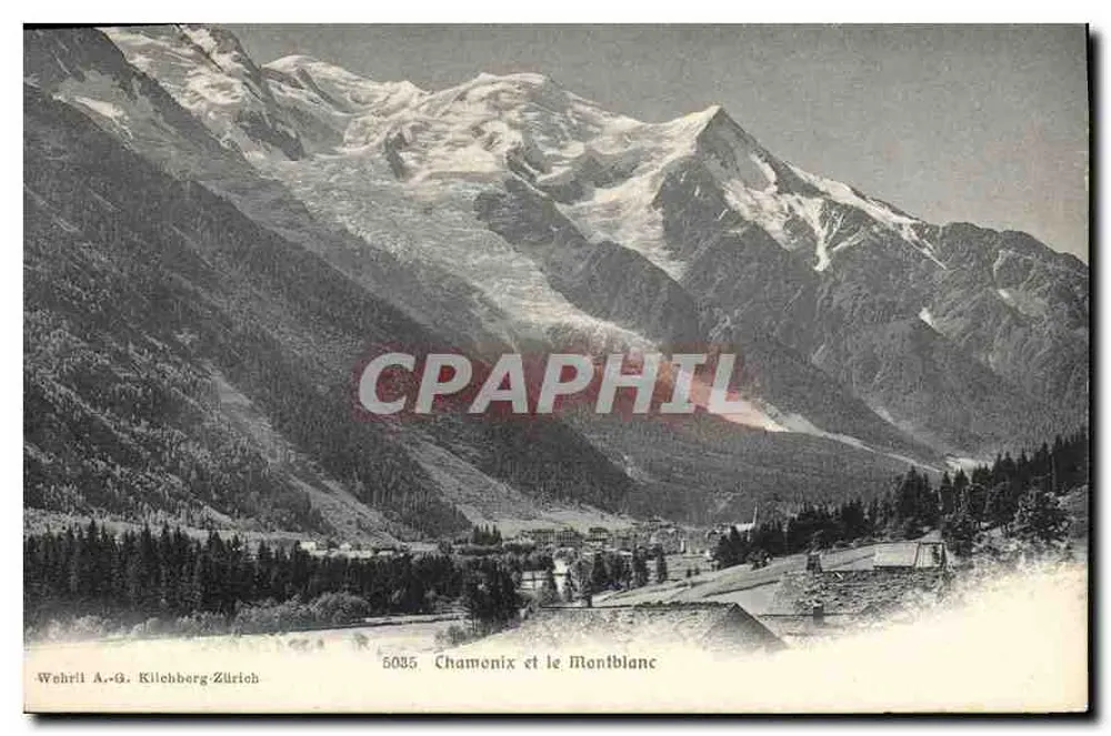 Chamonix e o Monte Branco — Wehril A.-G. Kilchberg Zürich — n° 5085 - Frente