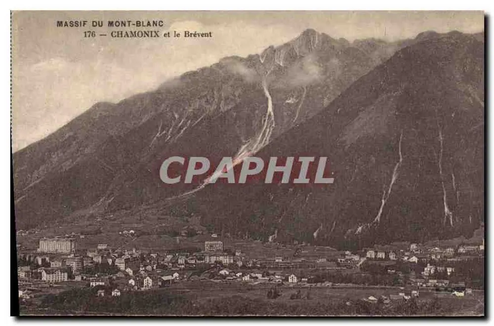 Massif del Monte Bianco — Chamonix e il Brévent — editore non visibile - Recto