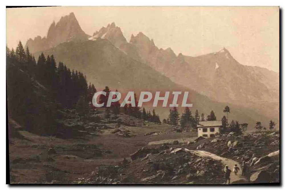 Chamonix — Die Aiguilles von der Chapeau-Pfade gesehen — Edit. S. A. Schnegg, Lausanne, Nr. 769 - Vorderseite