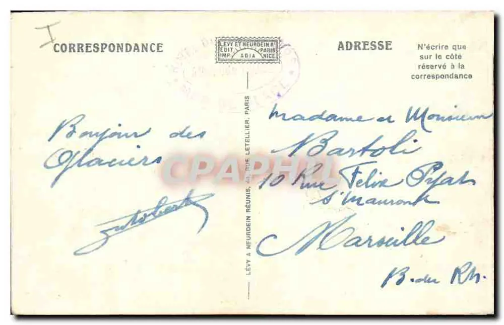 Chamonix-Mont Blanc — Überquerung der Clocheton de Plan-Praz — Verlag Levy et Neurdein, Paris, Nr. 84 - Rückseite
