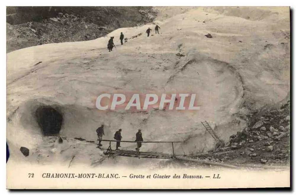 Chamonix-Mont-Blanc — Höhle und Gletscher Bossons — LL - Vorderseite