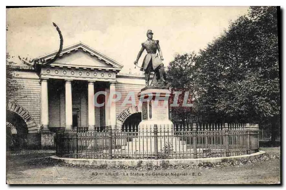 Lille - A Estátua do Geral Négrier - E.C. - Frente