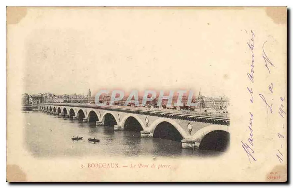 Bordeaux — O Ponte de Pedra — Graphil - Frente