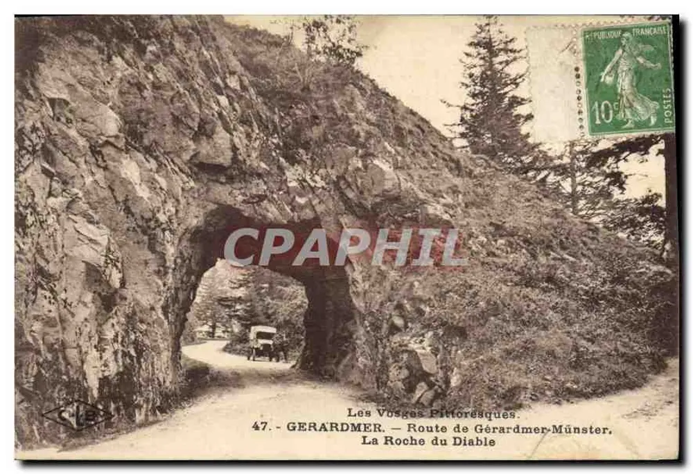 Gérardmer — Route de Gérardmer-Münster — La Roche du Diable — Les Vosges Pittoresques — n°47 - Vorderseite