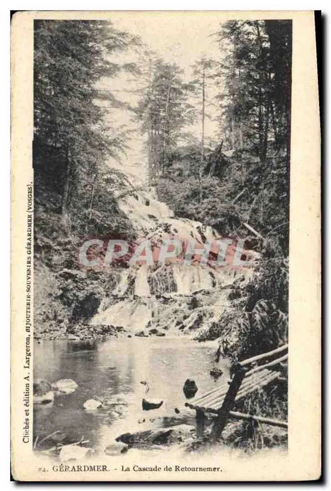 Géardmer - A Cascata de Retournemer — cliché A. Largeron, edição Géardmer (Vosges) - Frente