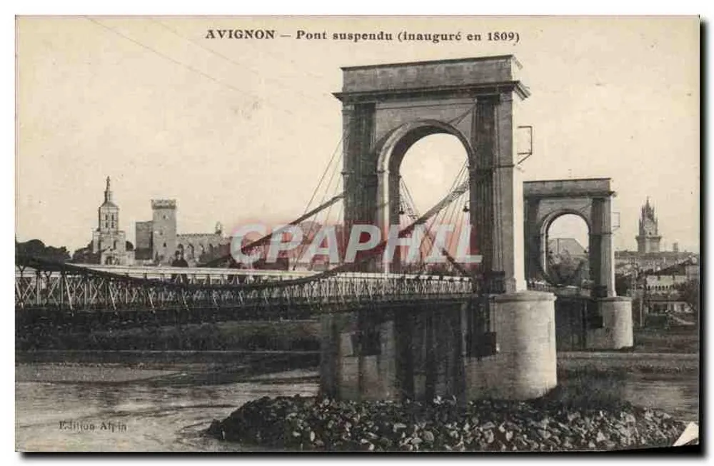 Avignon — Pont suspendu (inaugurado em 1809) — Edição Alpin - Frente