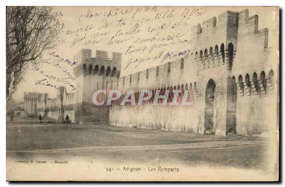 Avignon - Os Muros — Editor E. Lacent, n° 941 - Frente