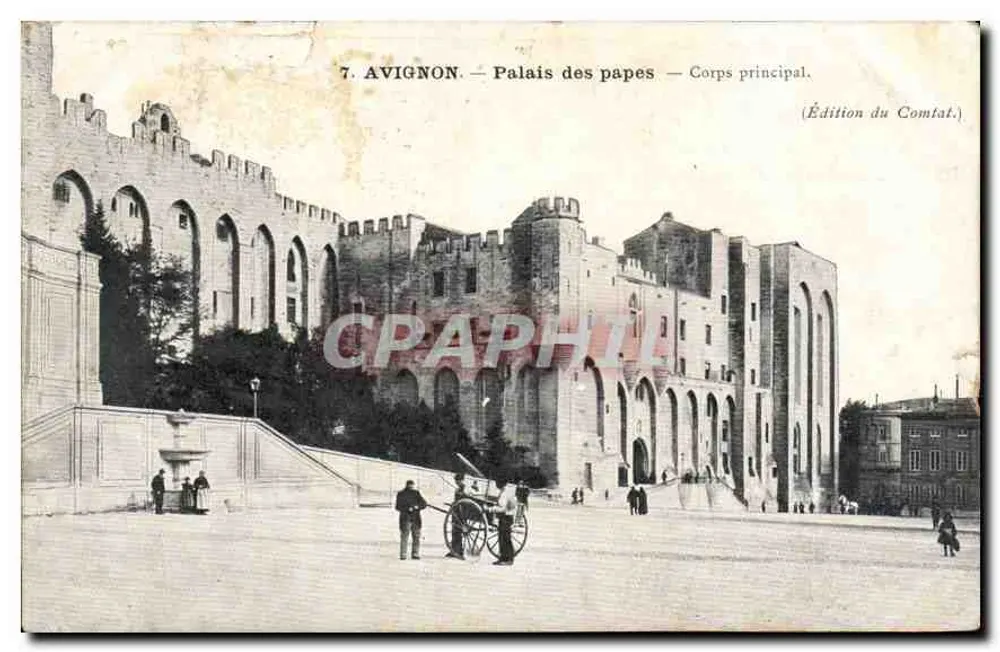 Avignon — Pałac Papieski — Ciało głównego — Wydawnictwo Comtat, nr 7 - Awers