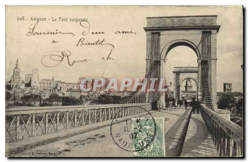 Avignon - O Ponte Suspensa — editor E. Impr. - N°608 - Frente