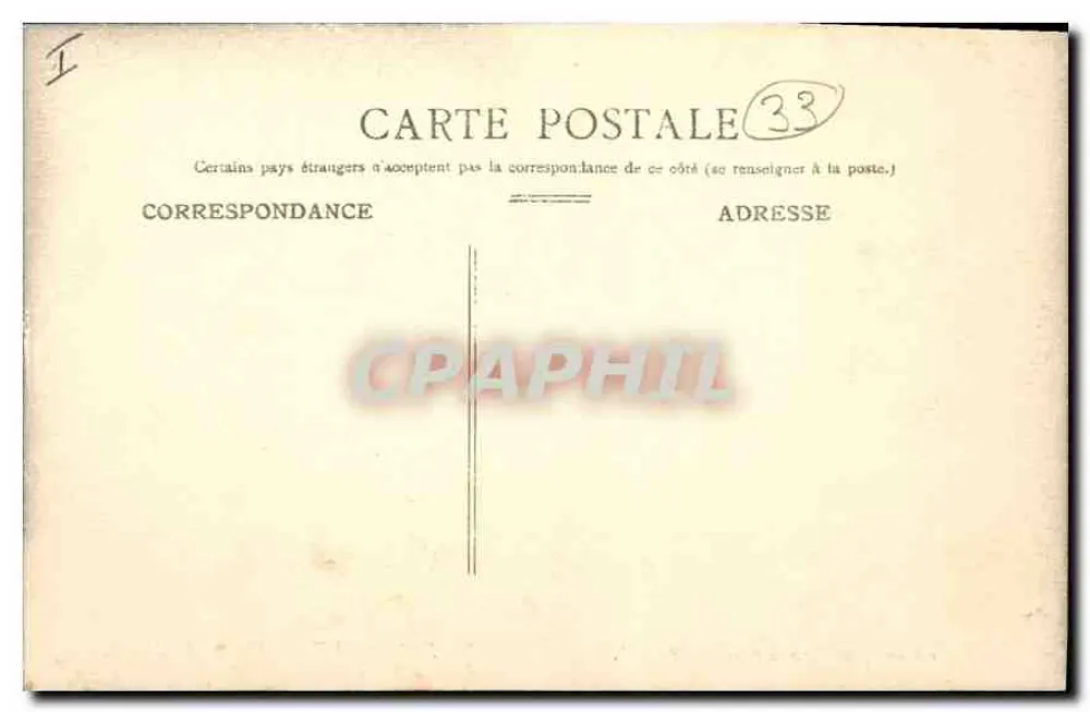 Bordeaux — Praça Gambetta — Edição especial 'Para as Senhoras da França' - Verso
