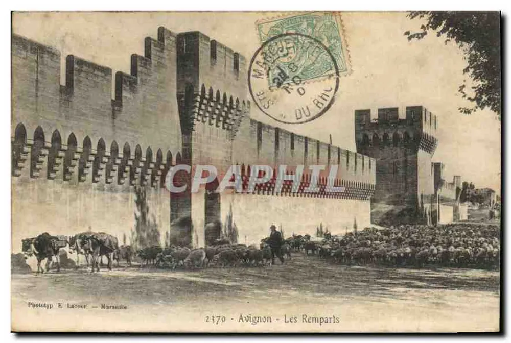 Avignon - Os Muros — Phototyp E. Lacour — Marselha - Frente
