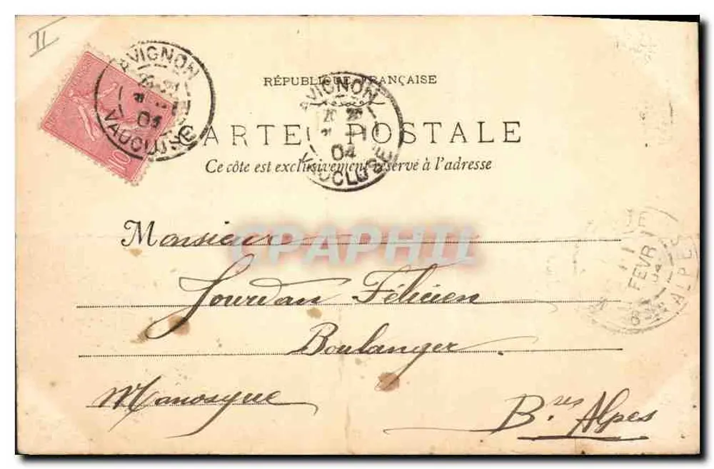 Avignon - 38 - Perspektywa Mostu Wieszczonego — Kolekcja J. P. - Rewers