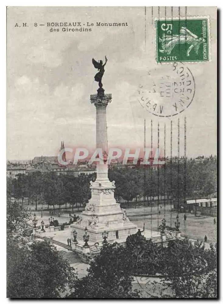 Bordeaux — O Monumento dos Girondinos — A.H. 8 - Frente
