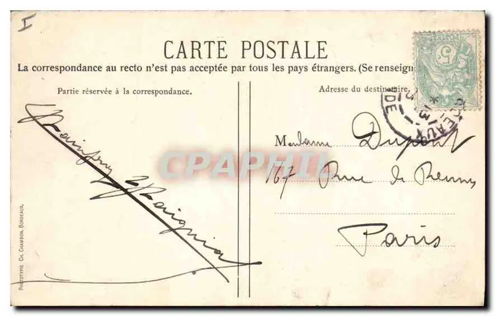 Bordeaux — Igreja de Santa Cruz — C. C. (editor) - Verso