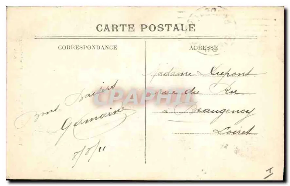 Bordeaux — Die Vital-Carids Straße und die Spitztürme der Kathedrale — D. D. - Rückseite