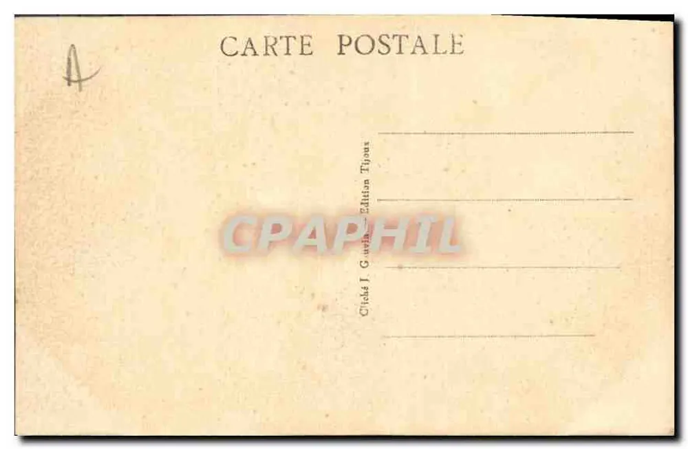 Thiers (P.-de-D.) — Vista general y barrio Saint-Jean — Edición G. Guérin, Thiers, n° 102 - Reverso