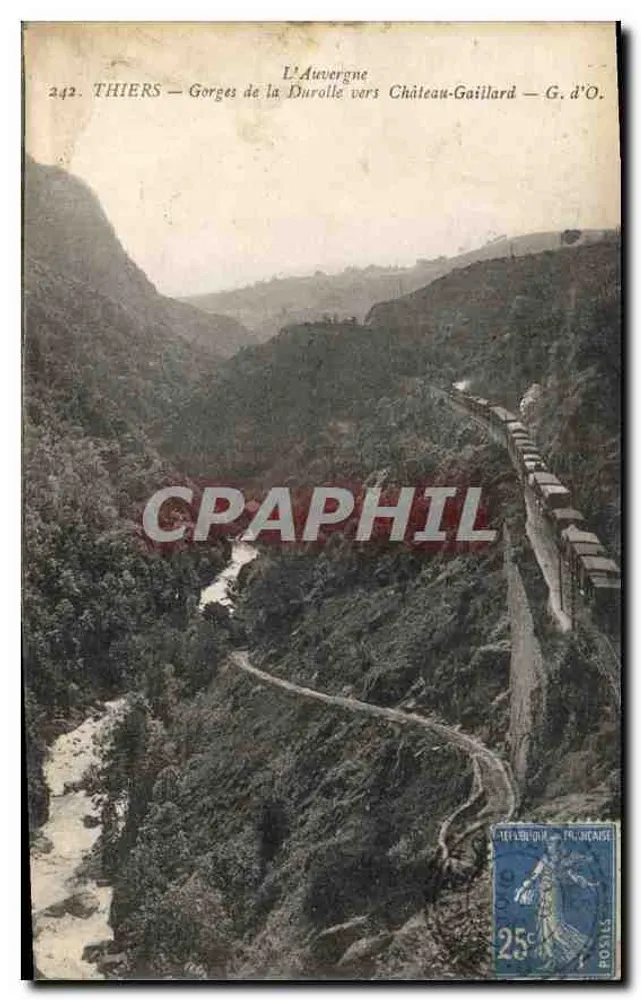 Gorges de la Durolle in Richtung Château-Gaillard — Thiers — G. d'O. - Vorderseite