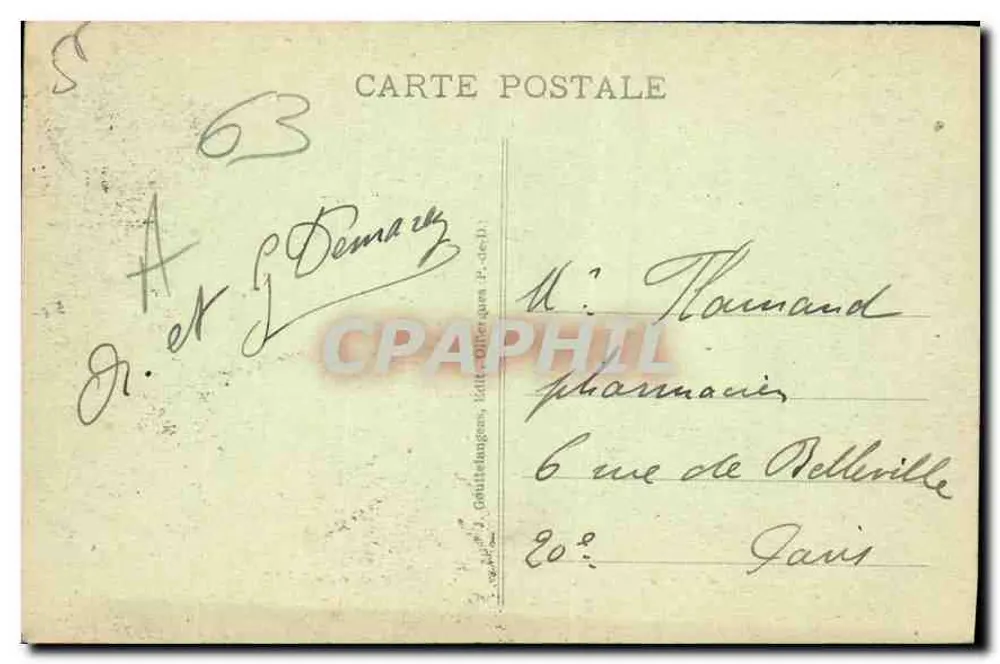 Clermont-Ferrand — See des Jardin des Plantes — G. D'O. - 1077 - Rückseite