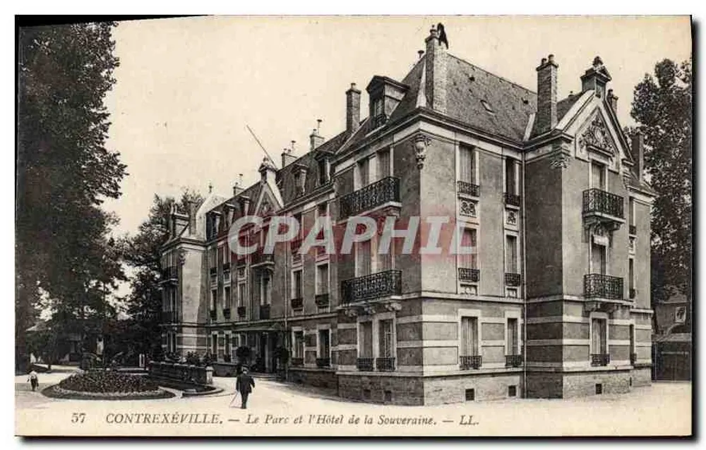 Contrexéville — Der Park und das Hotel de la Souveraine — LL. - Vorderseite