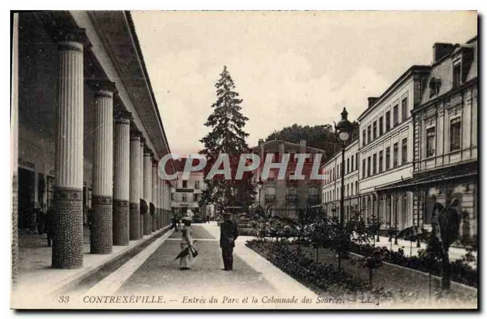 Contrexéville — Entrada do Parque e a Colunata das Fontes — Lévy & Cie - Frente