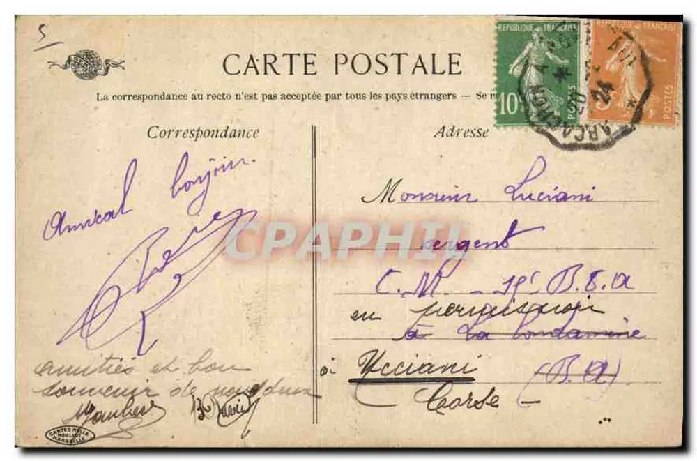 Bordeaux - As Colunas Rostrais — Bilhete postal antigo editado por Cartes Postales Annonciades - Verso