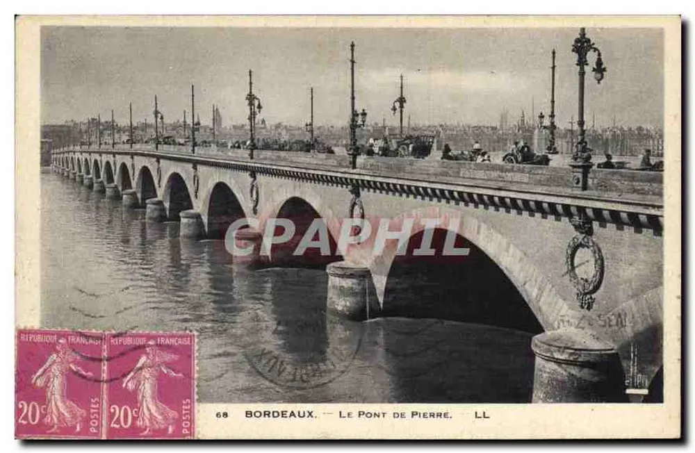 Bordeaux — O Ponte de Pierre — LL - Frente
