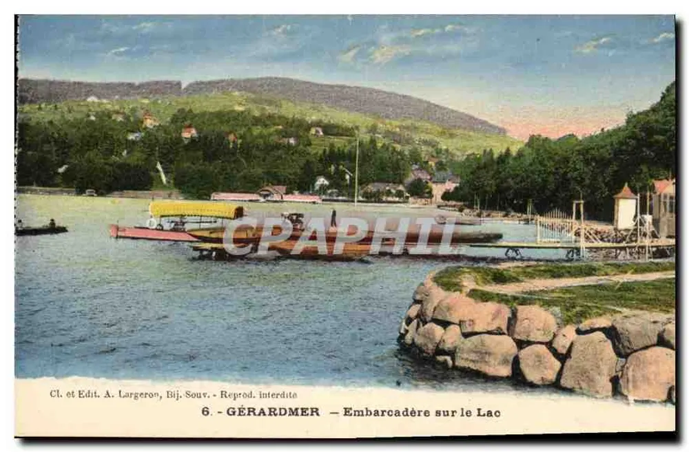 Gérardmer — Embarcadère no Lago — A. Largeron - Frente