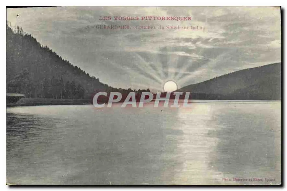 Gérardmer - Sonnenuntergang am See — Die malerischen Vosges, Photo Hamerier et Ribret, Epinal - Vorderseite