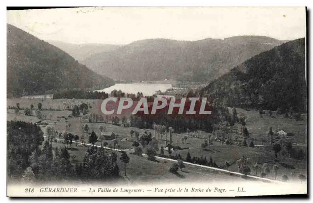 Gérardmer — Die Schlucht von Longemer — Aufnahme von der Roche du Page — LL. — Nr. 218 - Vorderseite