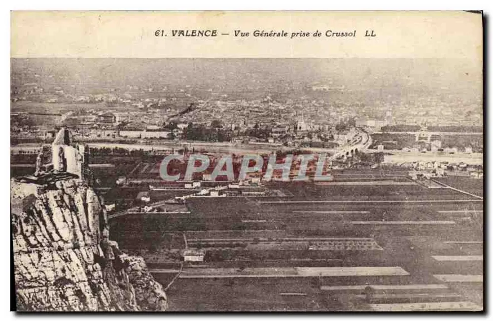 Valence — Vista Geral tirada de Crussol LL — editor LL - Frente