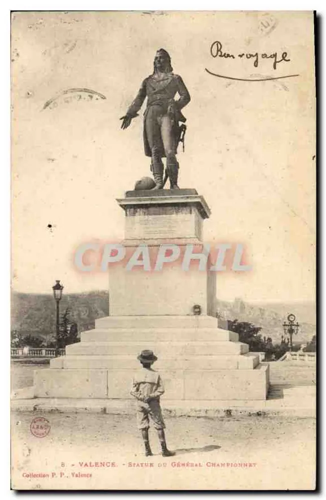 Valência - Estátua do Geral Championnet — Coleção P. P. Valência, n°8 - Frente