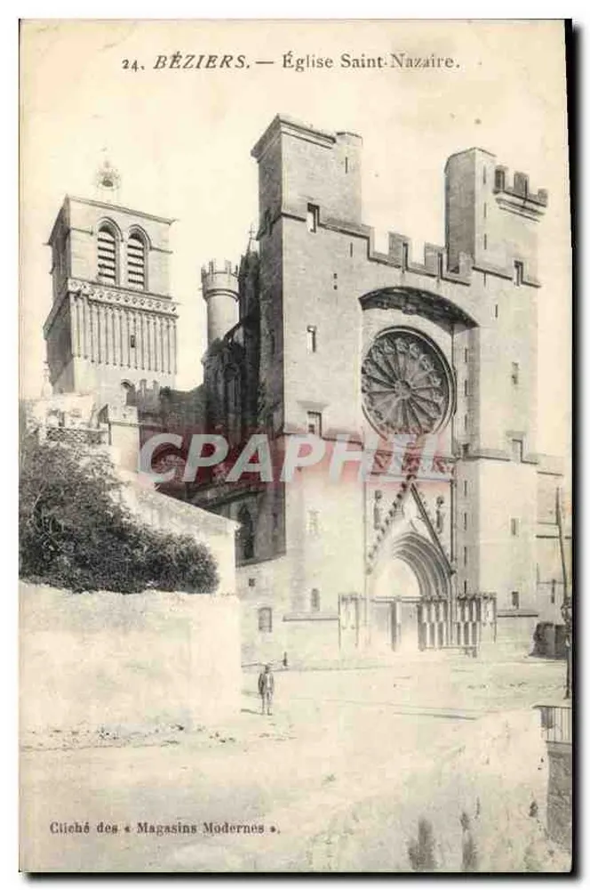 Béziers — Kirche Saint-Nazaire — Cliché des Magasins Modernes, n°24 - Vorderseite
