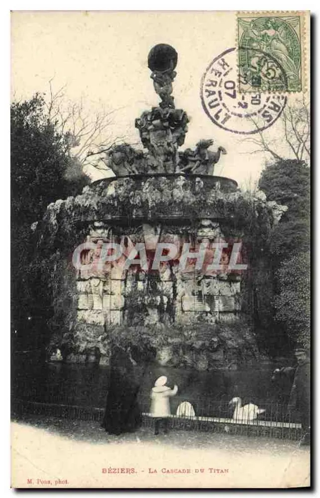 Béziers - A Cascata do Titan — M. Pons, fot. - Frente