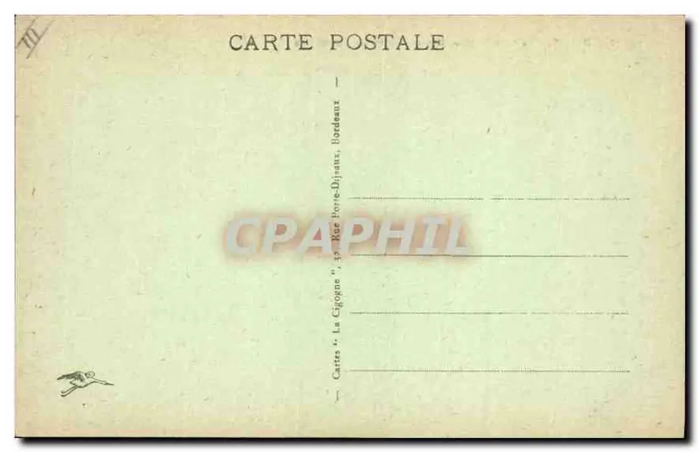 Bordeaux - Bahnhof St-Jean (Abfahrt) und Hotel Terminus — anonymer Verleger, Nr. 14 - Rückseite