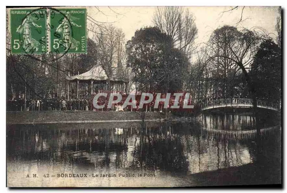 Bordeaux — Der Öffentliche Garten, die Brücke — A.H. 42 - Vorderseite