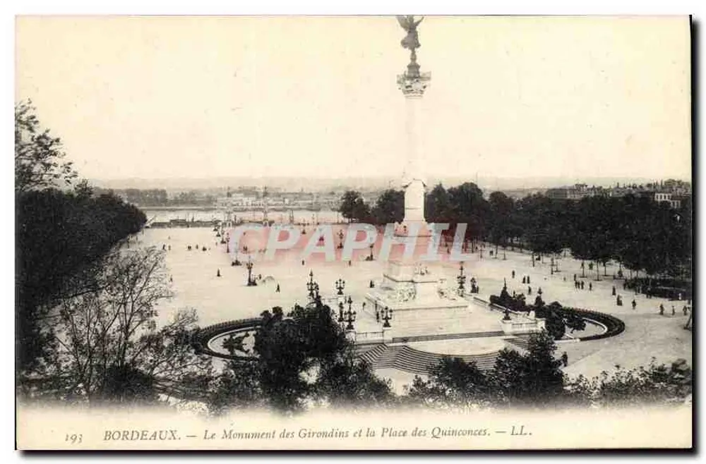 Bordeaux — Denkmal der Girondins und Place des Quinconces — LL. - Vorderseite
