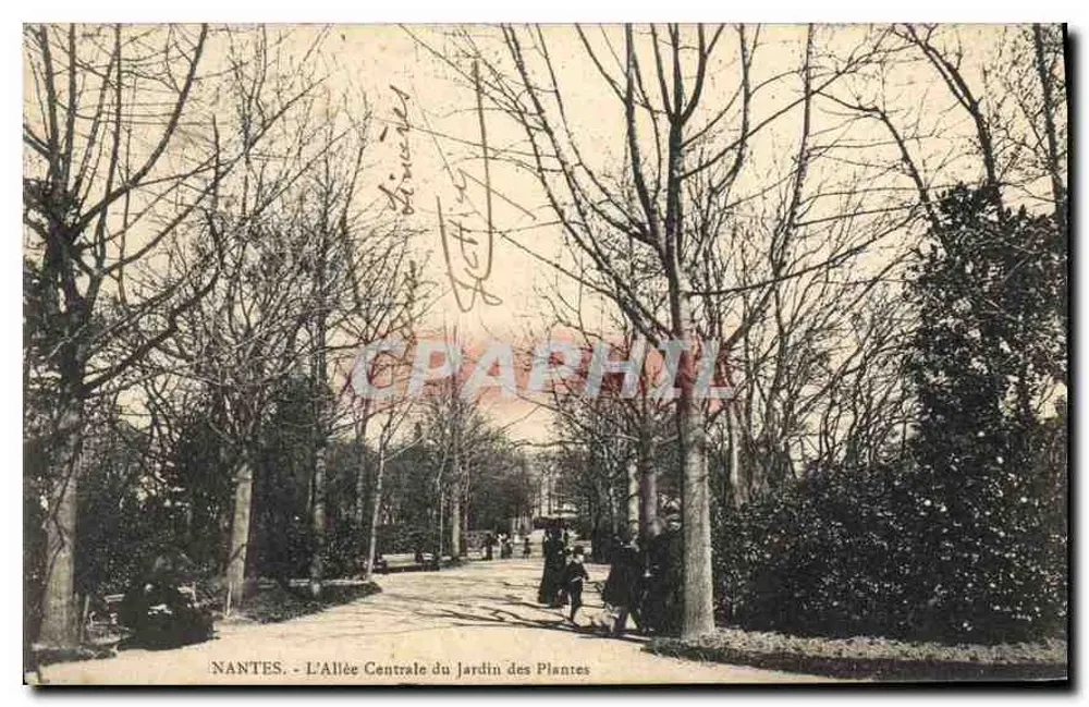 NANTES - Die Hauptallee des Jardin des Plantes - Vorderseite