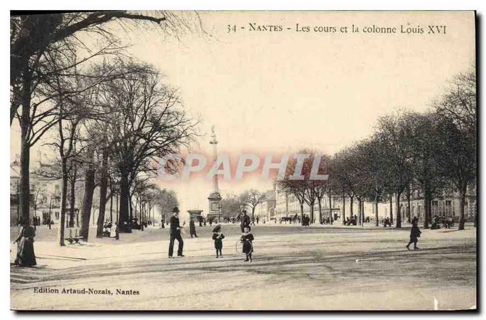 Nantes - Die Cours und die Säule Louis XVI — Edition Artaud-Nozais, Nantes, Nr. 34 - Vorderseite