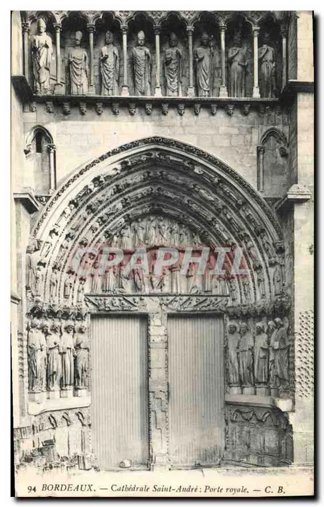 Bordeaux — Catedral São André: Porta Real — C. B. n° 94 - Frente