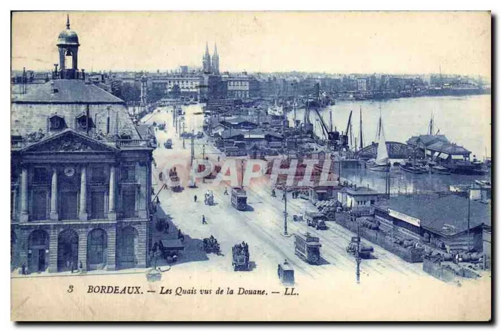 Bordeaux — Os Quais vistos da Alfândega — LL. - Frente