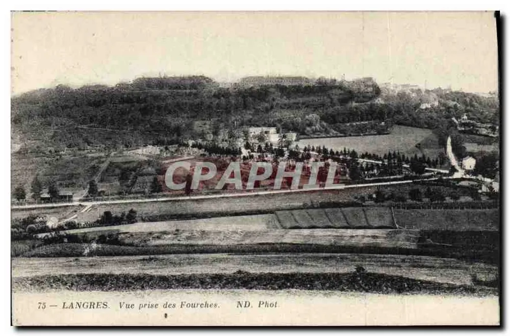 Langres — Vista tirada das Fourches — ND. Fot. - Frente