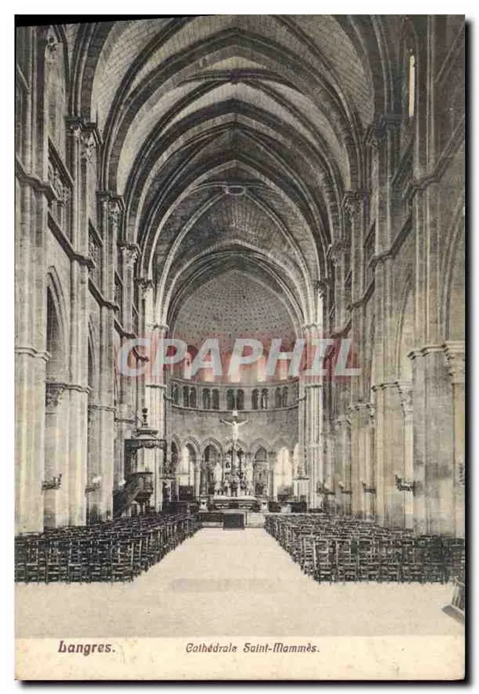 Interior da Catedral de São Mammès em Langres — editor A. Voyesière, n° 8224 - Frente