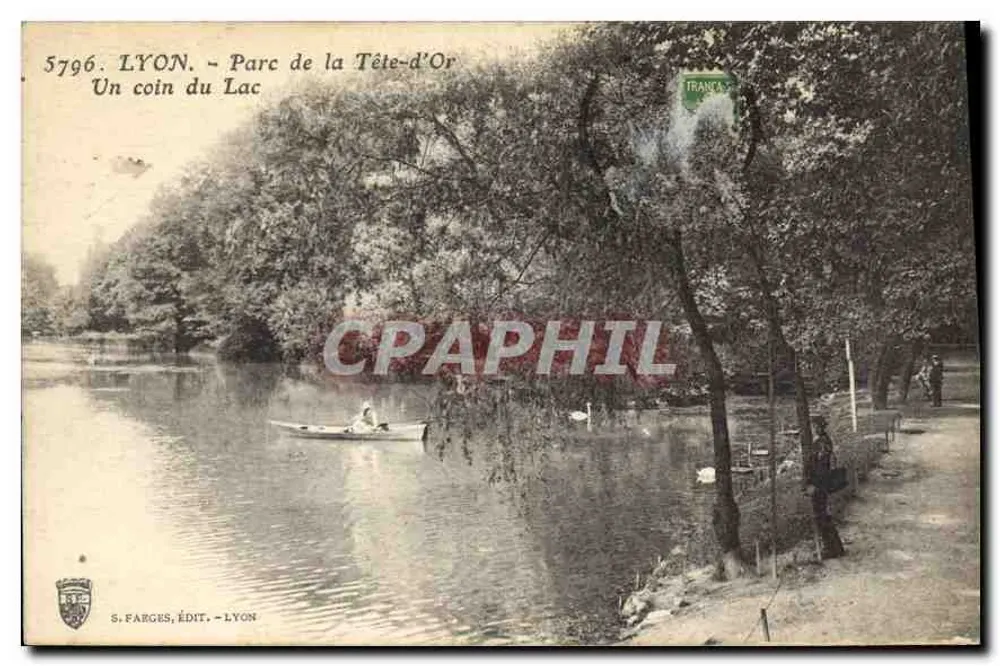 LYON. — Parc de la Tête-d'Or — Ein Eck des Sees — S. FARGES, VERLEGER — LYON - Vorderseite