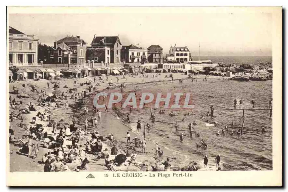 Le Croisic - A Praia Port-Lin — vista da praia e da frente mar — editor: L'Atelier des Arts Photomécaniques, Strasbourg - Frente