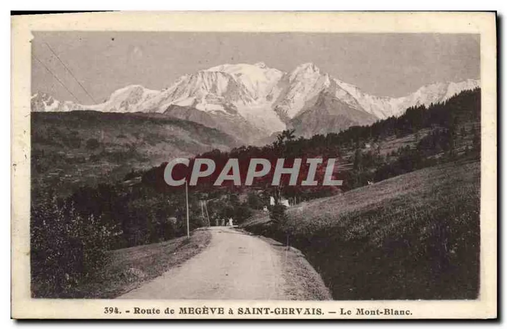 Route von Megève nach Saint-Gervais — Mont-Blanc — L. Morand, Fotograf/Verleger - Nr. 394 - Vorderseite