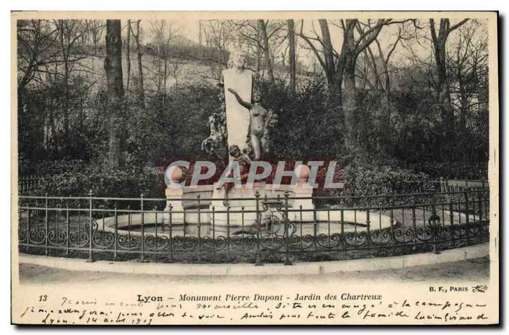 Lyon — Pierre Dupont Denkmal — Jardin des Chartreux - Vorderseite