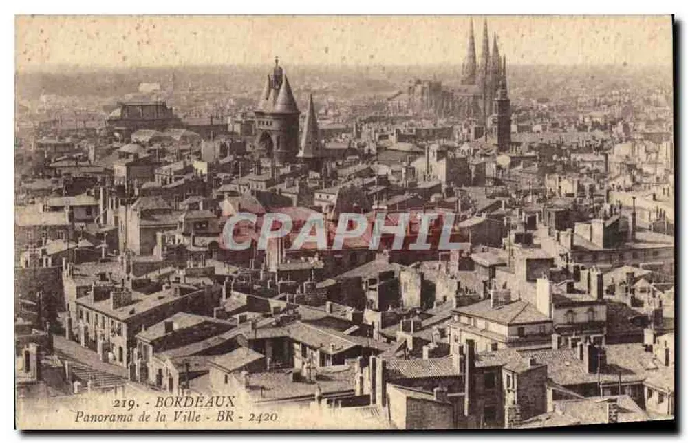 Bordeaux — Panorama da Cidade — BR 2420 — Imp. Jeangetre - Sarnols - Frente