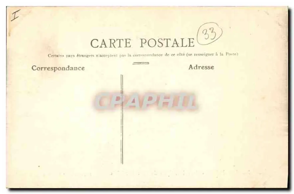 Bordeaux — Haupteingang zum Park Bordelais — Sonderausgabe 'Aux Dames de France' - Rückseite